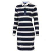GANT Striped Heavy Rugger Women Dress M Blue Knee-Length Straight Fit