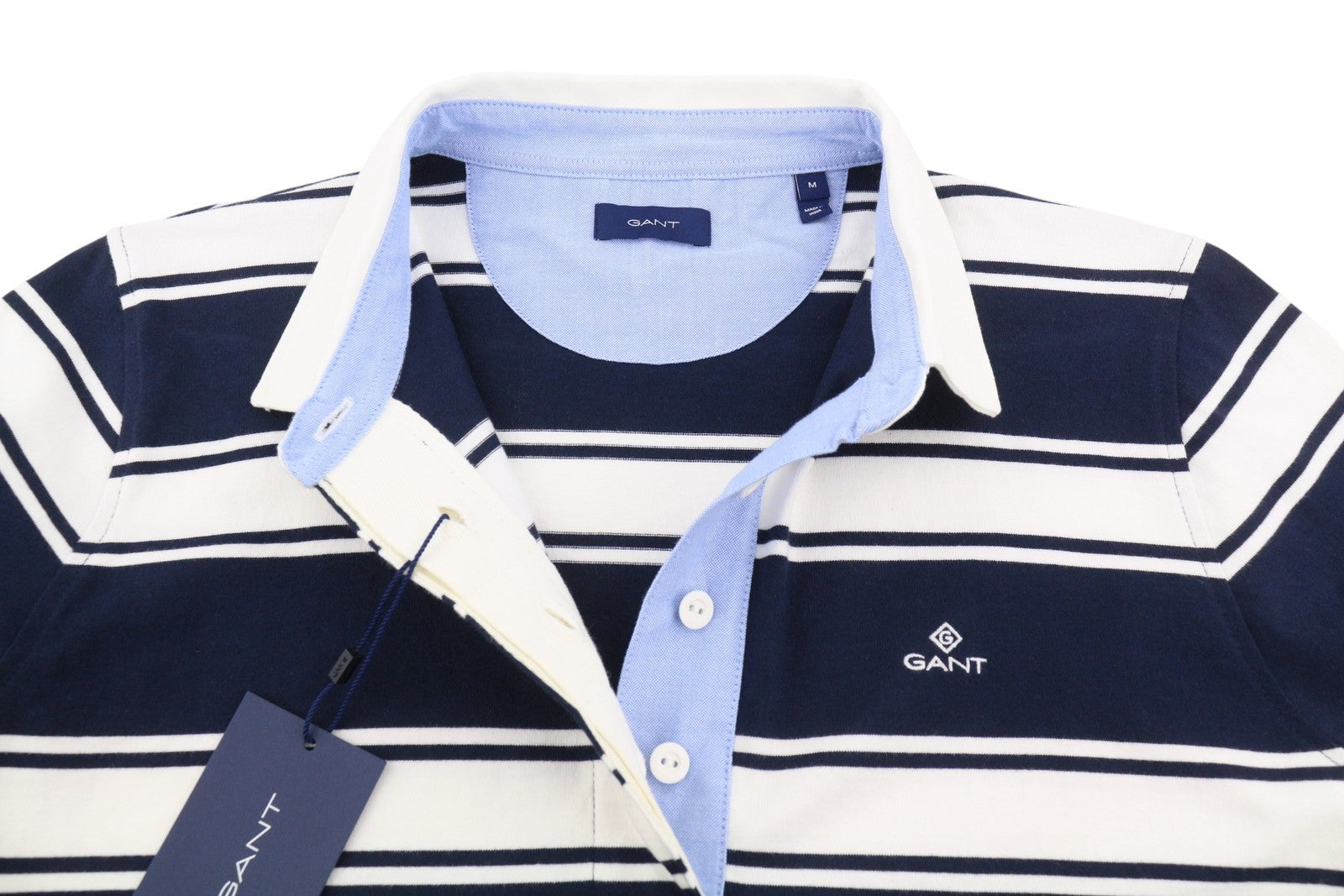 GANT Striped Heavy Rugger Women Dress M Blue Knee-Length Straight Fit