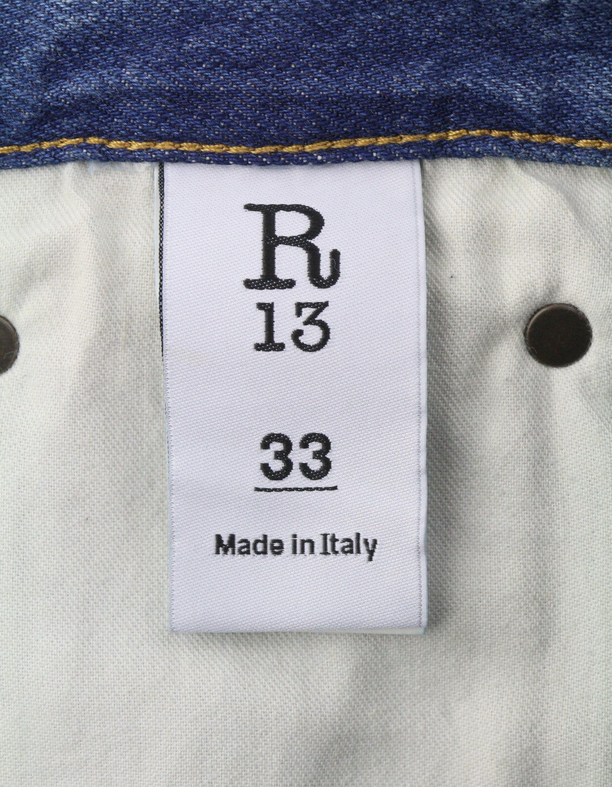 R13 Damon Pleated Women Jeans 33 Blue Kellen Straight Whiskers Faded PS26