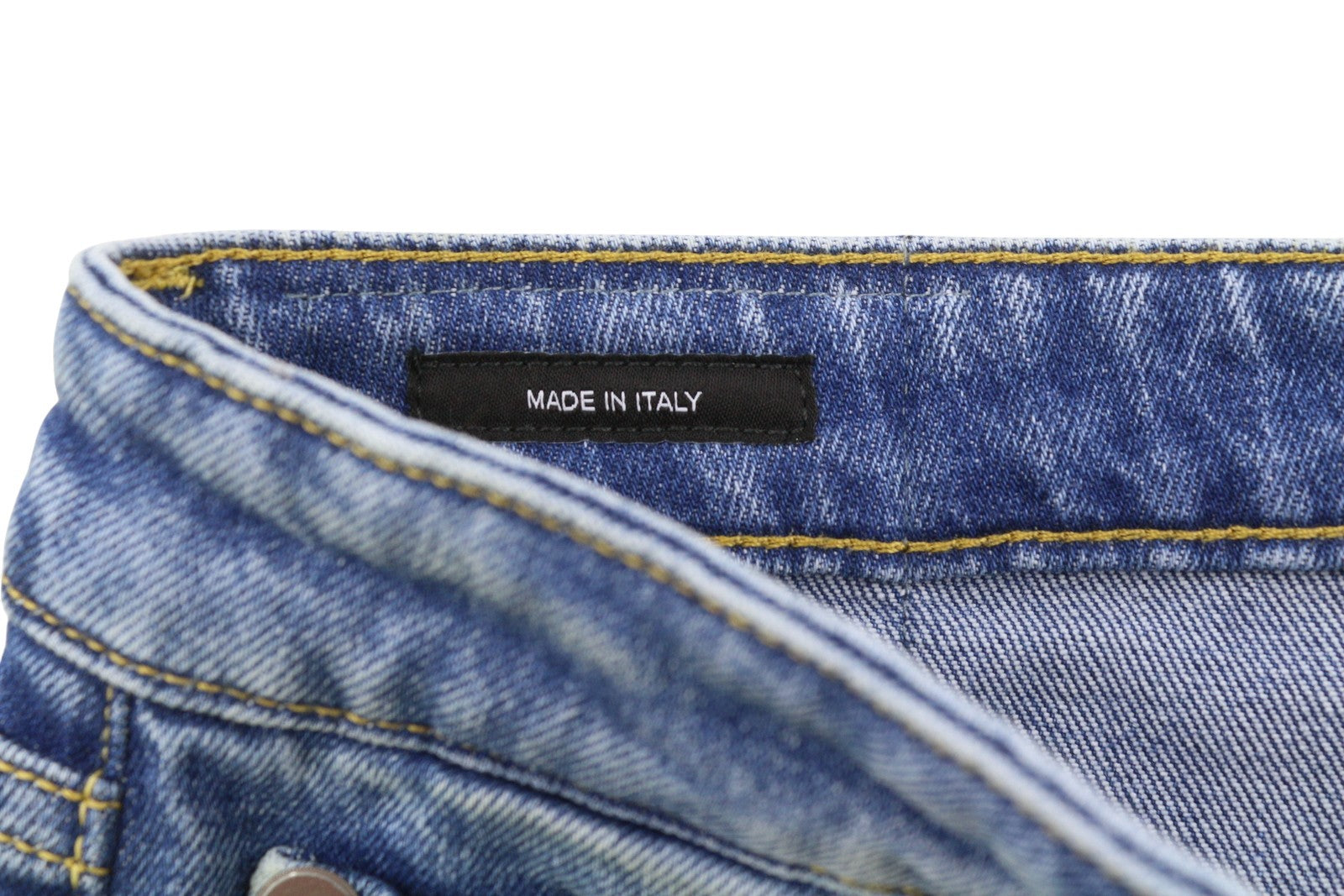 R13 Kick Fit Women Jeans 28 Blue Jasper Stretch Cropped Whiskers PS26
