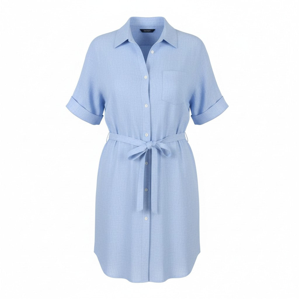 Leinenkleid Chambray-Hemd