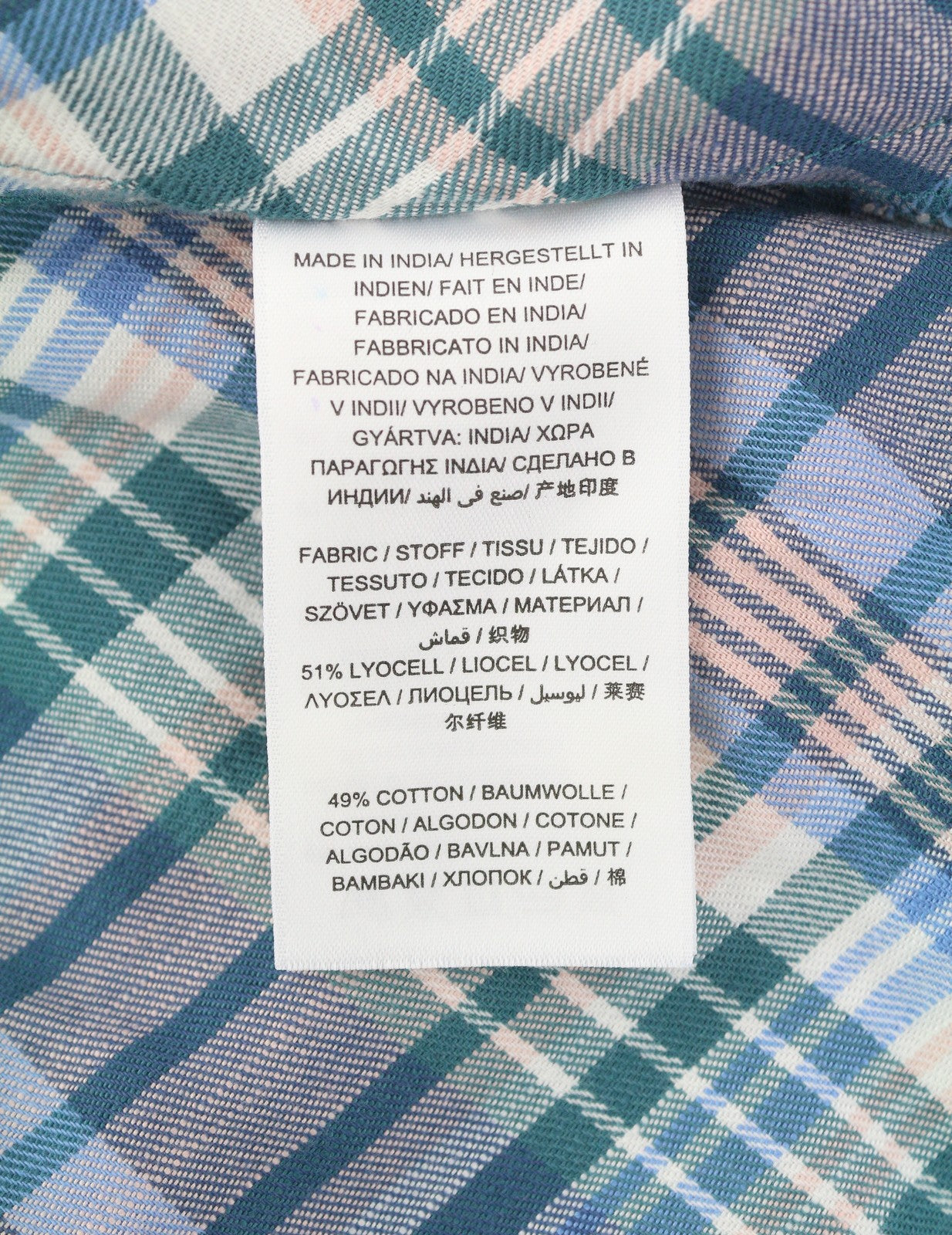 GANT Faded Winter Twill Check Women Dress EU40 Pink Straight Knee-Length