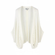 BLACKOUT DNN Marina Cardigan Women Jumper L White Open-Knit Loose Fit