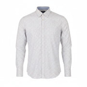 STATE OF ART Regular Fit Men Shirt 3XL White Patterned Button-Down Neck Casual
