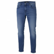 REPLAY Anbass Men Jeans W32/L34 Blue Whiskers Faded Stretch Slim Fit