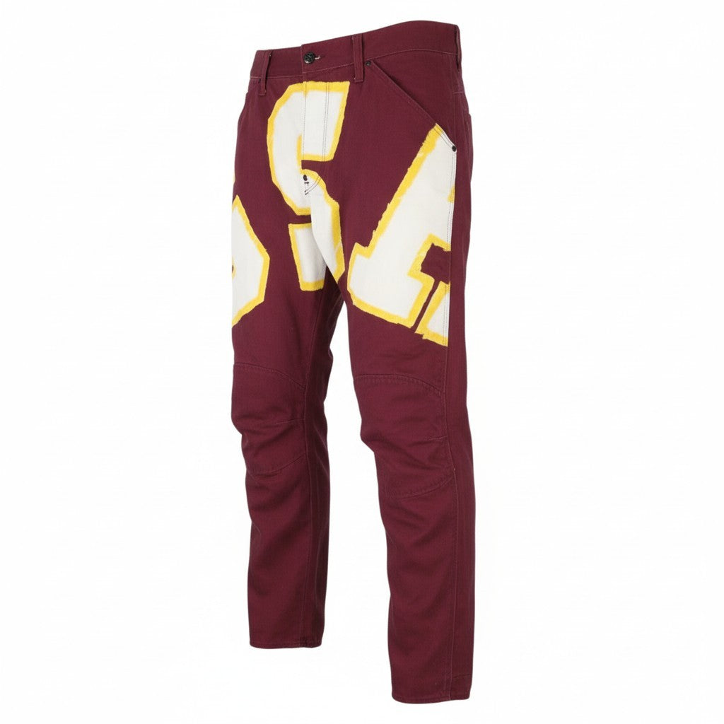G-STAR 5622 3D Tapered COJ Men Trousers W34/L32 Burgundy Tapered Basketball