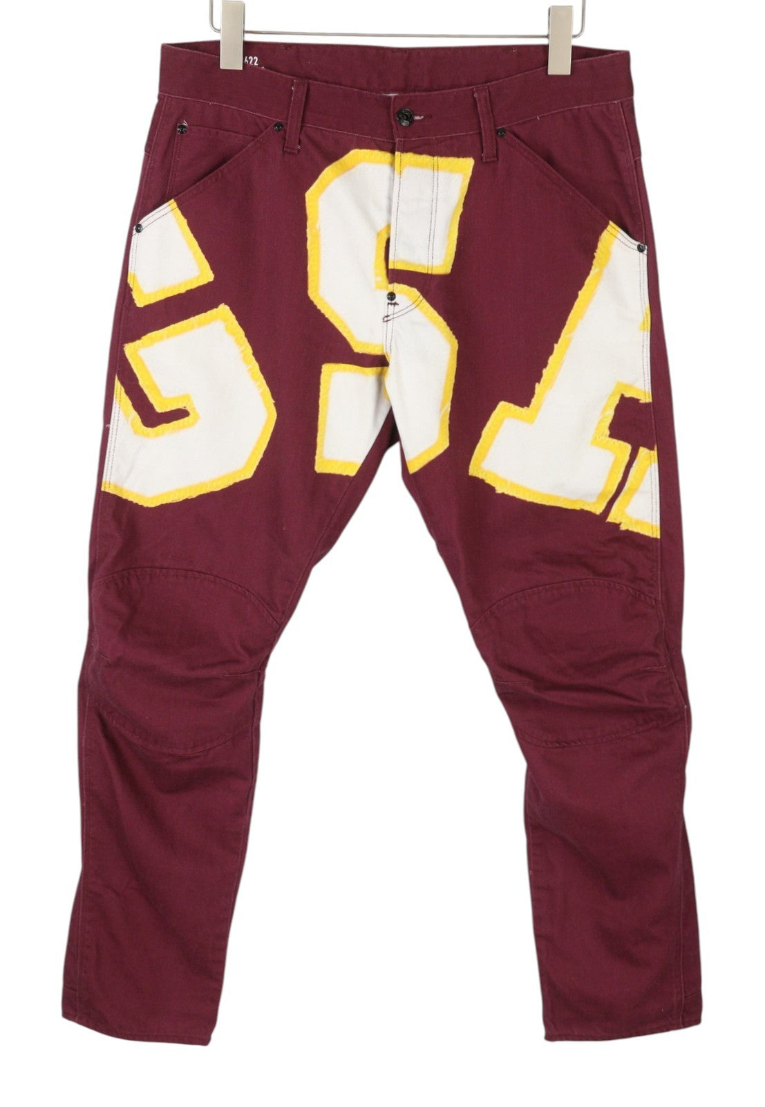 G-STAR 5622 3D Tapered COJ Men Trousers W34/L32 Burgundy Tapered Basketball