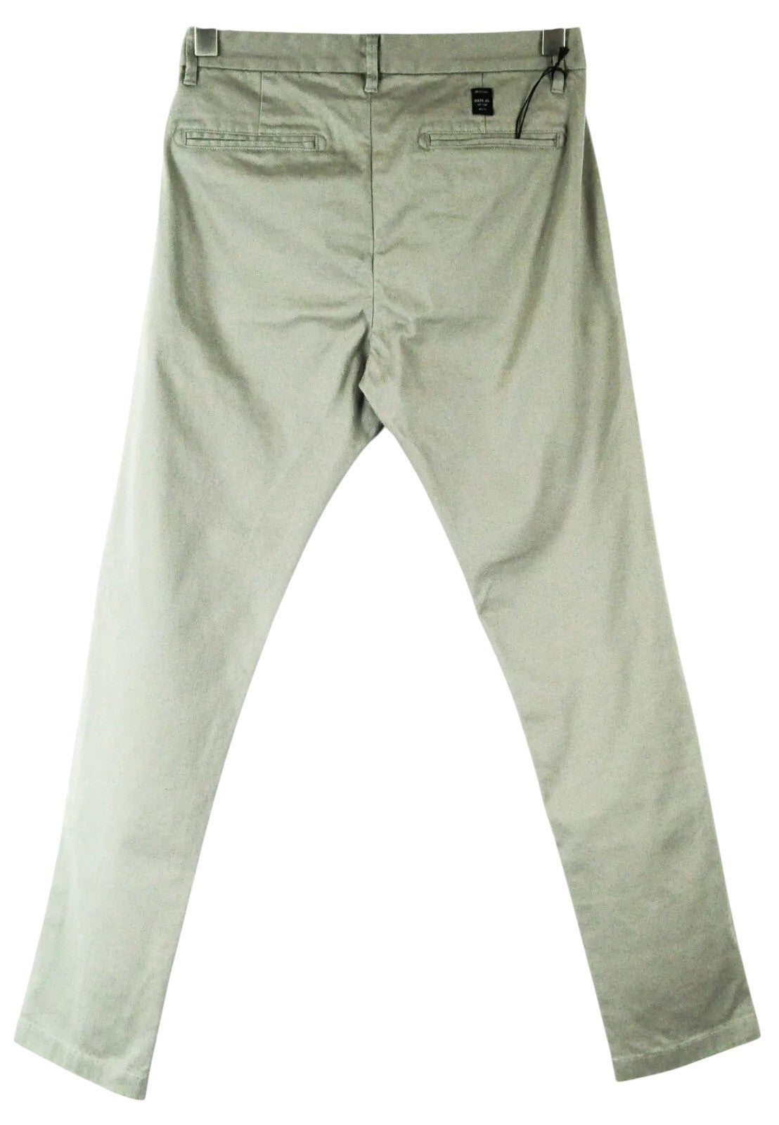 REPLAY Men Trousers 29 Light Brown Slim Fit Cotton Stretch Button-Fly Casual