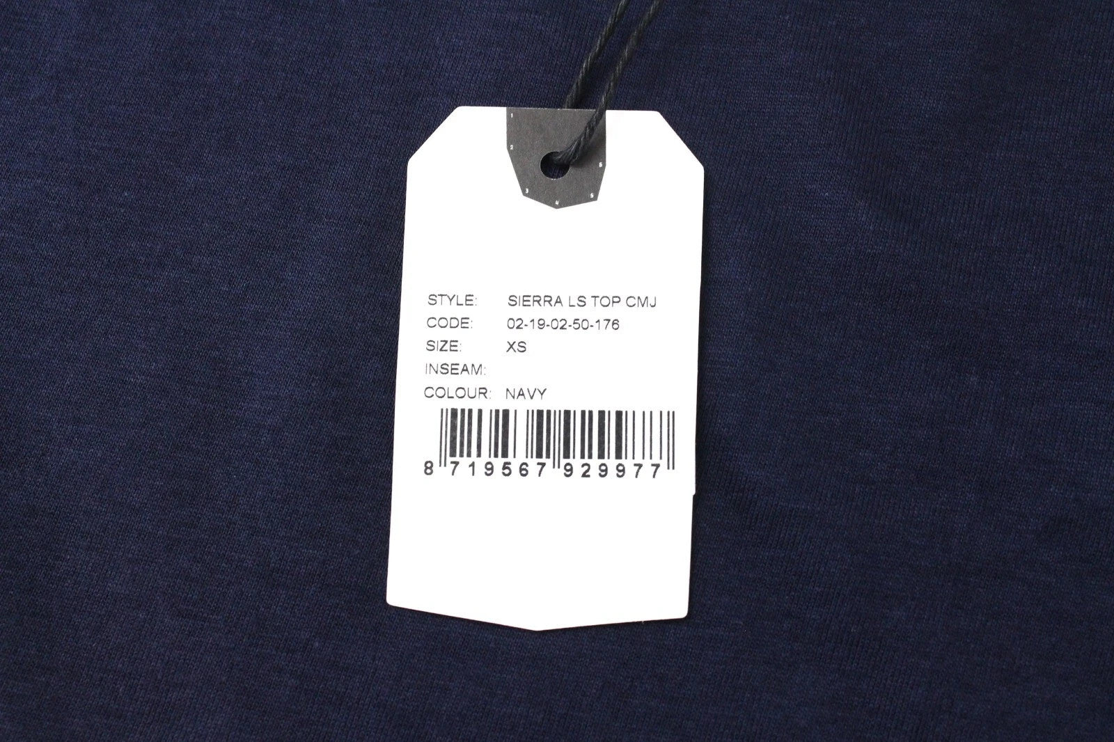 DENHAM Sierra Women T-Shirt XS Navy Cotton Blend Long Sleeved Pull On Casual