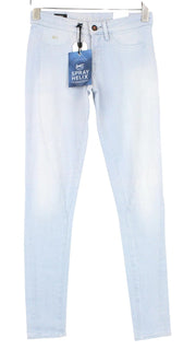 DENHAM Spray Helix Women Jeans W25/L32 Super Tight Cotton Stretch Washed Blue