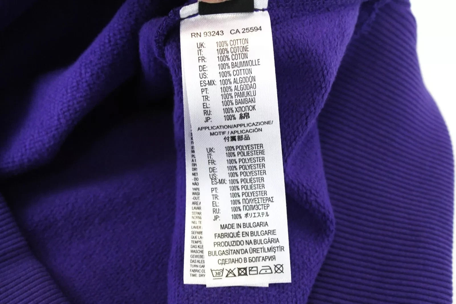 DIESEL F-Arap Women Sweatshirt XS Purple Pure Cotton Long Sleeved Logo Pull On
