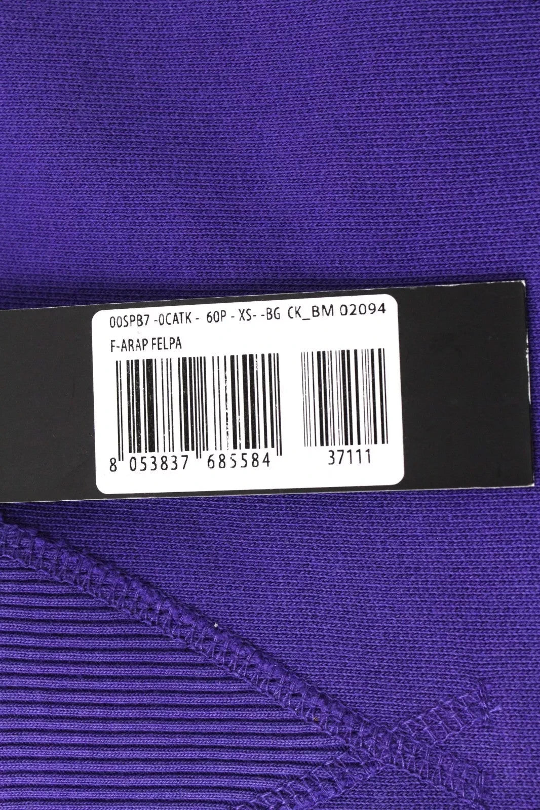 DIESEL F-Arap Women Sweatshirt XS Purple Pure Cotton Long Sleeved Logo Pull On