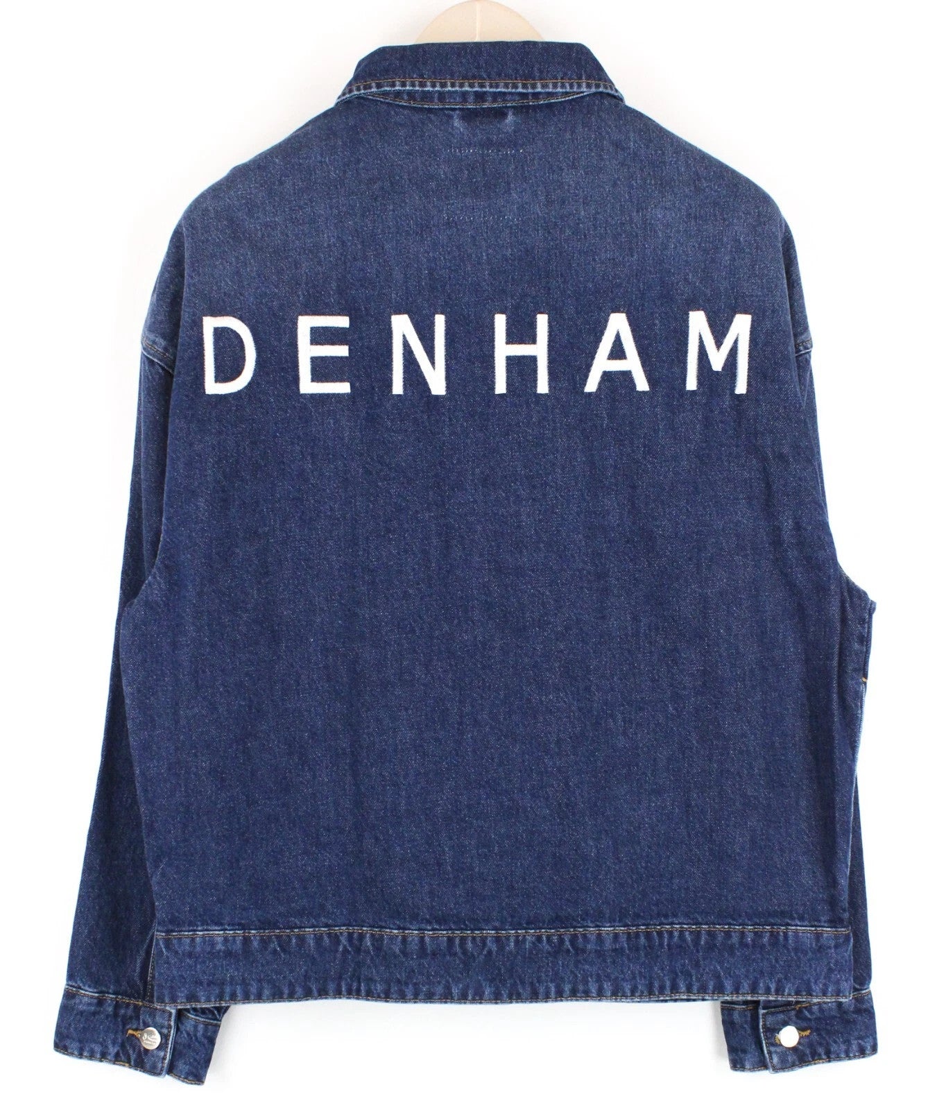 DENHAM Century Trucker Women Jacket XS Blue Pure Cotton Embroidered Logo Denim