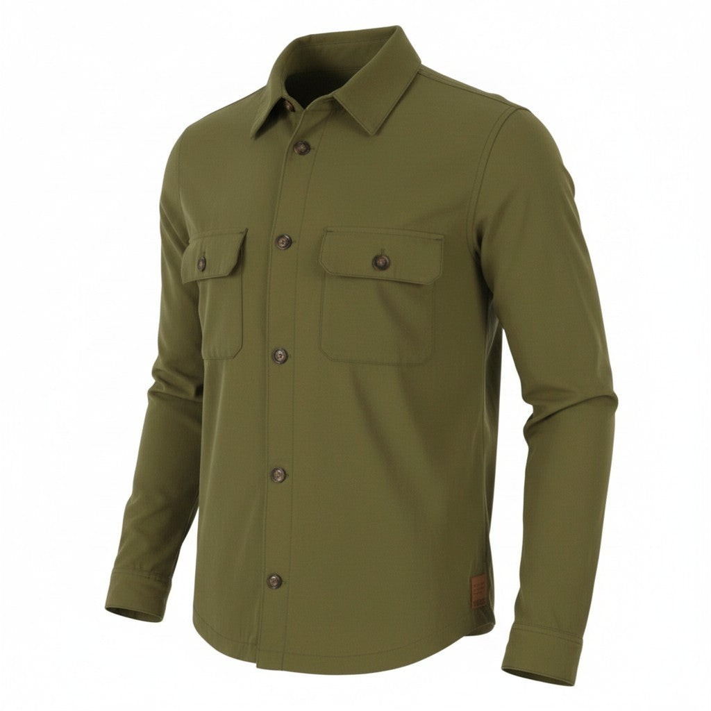 SCOTCH & SODA Men Jacket M Military Green Patch Pockets Overshirt Lightweight