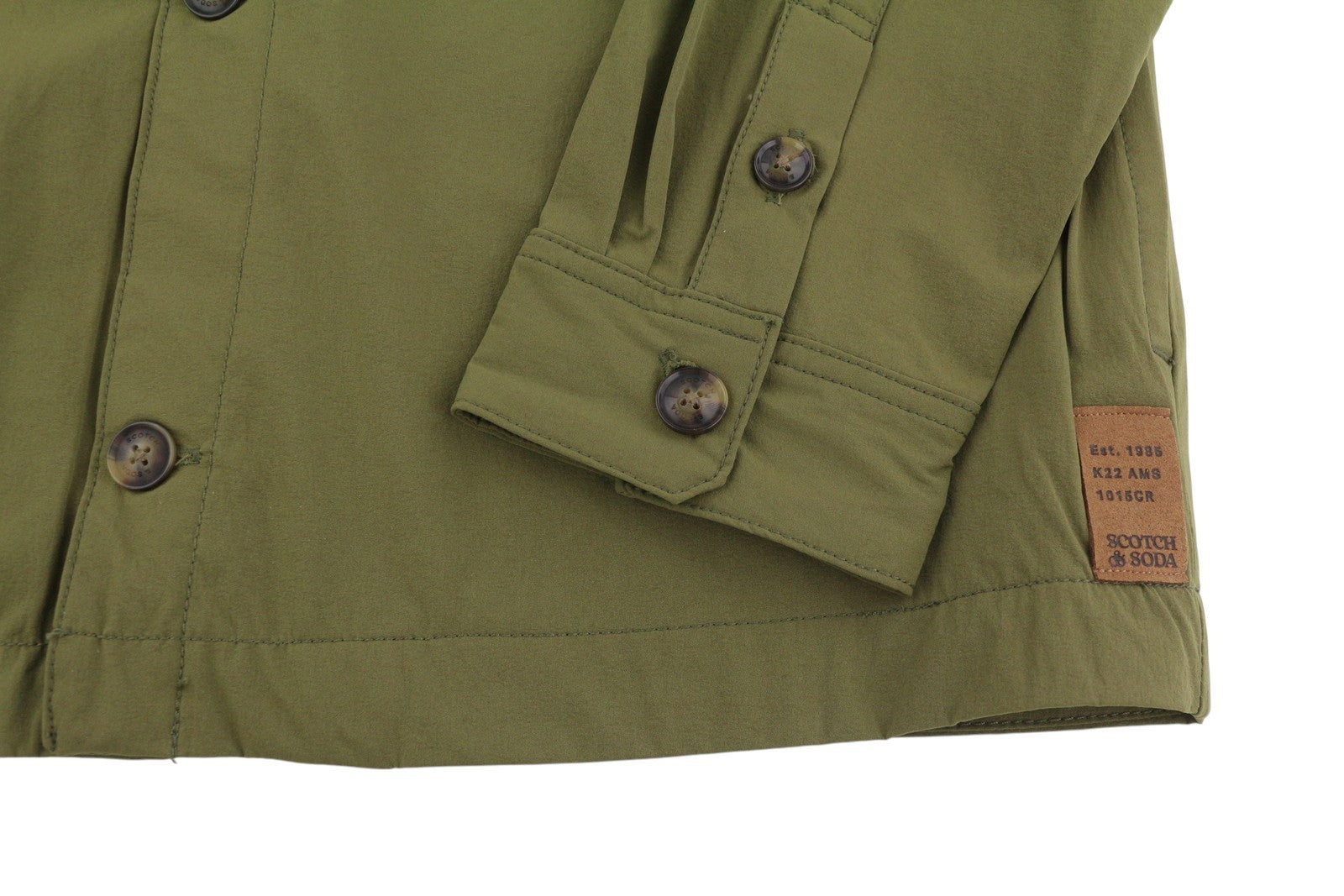 SCOTCH & SODA Men Jacket M Military Green Patch Pockets Overshirt Lightweight
