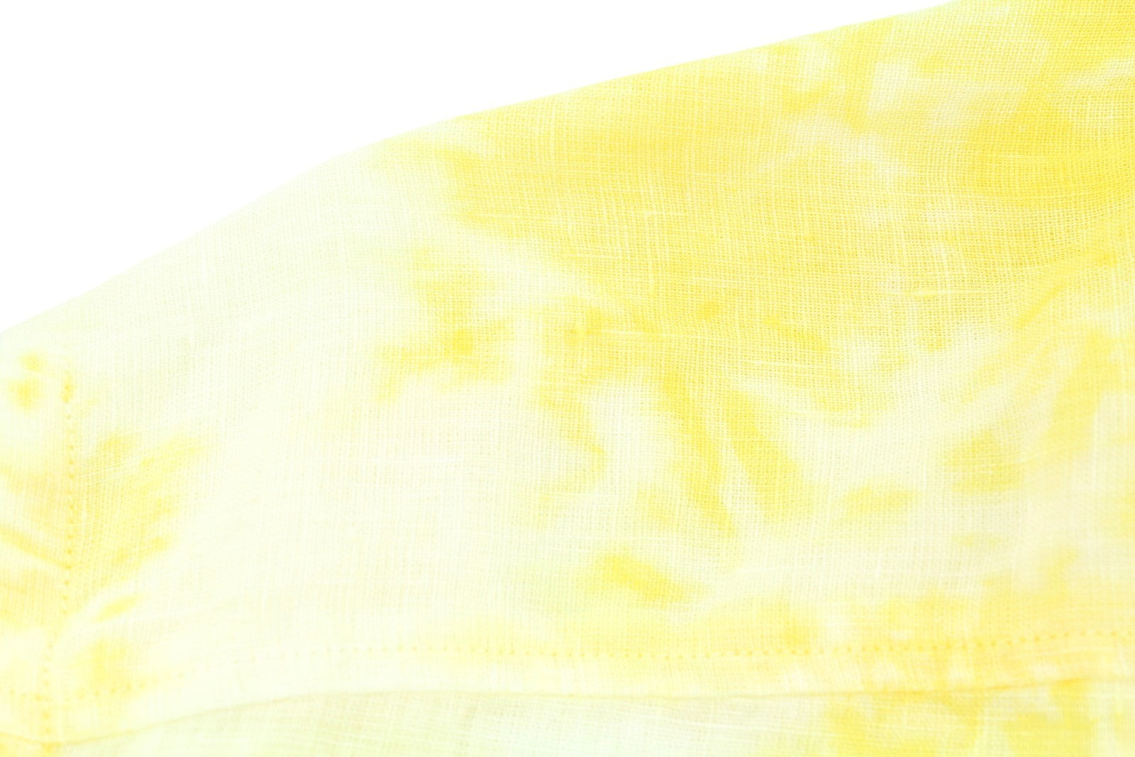 SCOTCH & SODA Men Shirt M Yellow Tie Dye Linen Button Up Casual