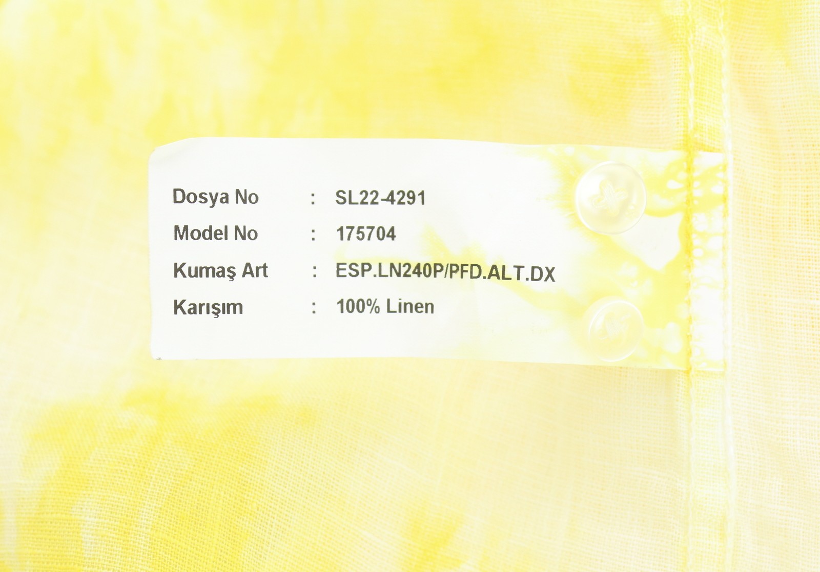 SCOTCH & SODA Men Shirt M Yellow Tie Dye Linen Button Up Casual