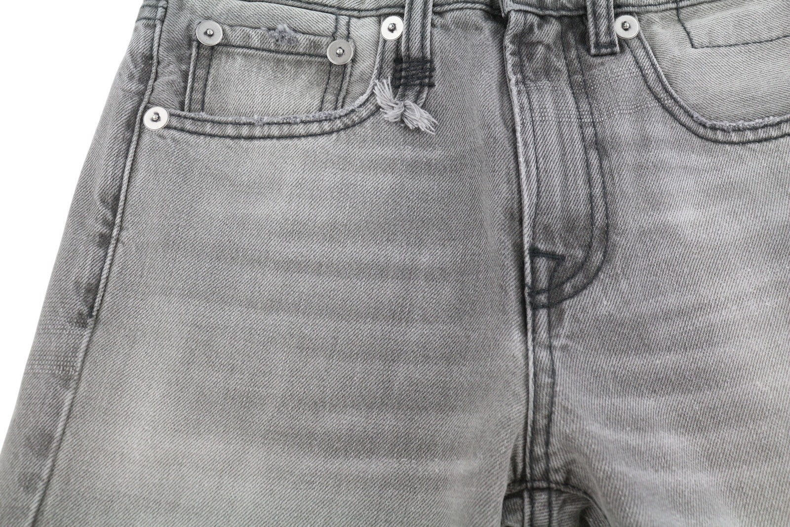 R13 Joan Cropped Flare Women Jeans 24 Ashen Black Whiskers Faded Zipper SS26