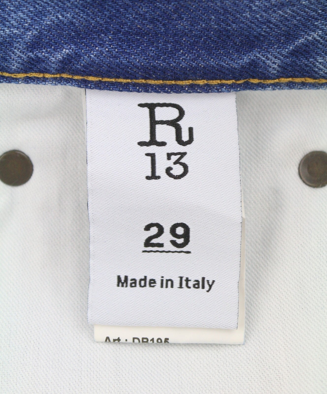 R13 Boyfriend Women Jeans 29 Jasper Cropped Whiskers Faded Blue SS26