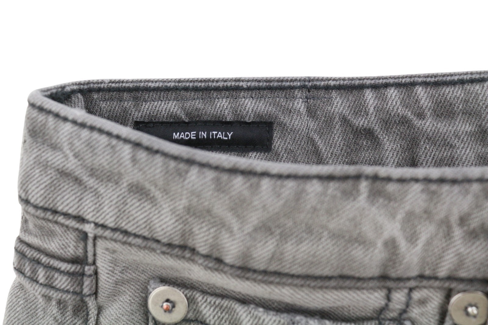 R13 Joan Cropped Flare Women Jeans 27 Ashen Black Whiskers Faded Zipper SS26