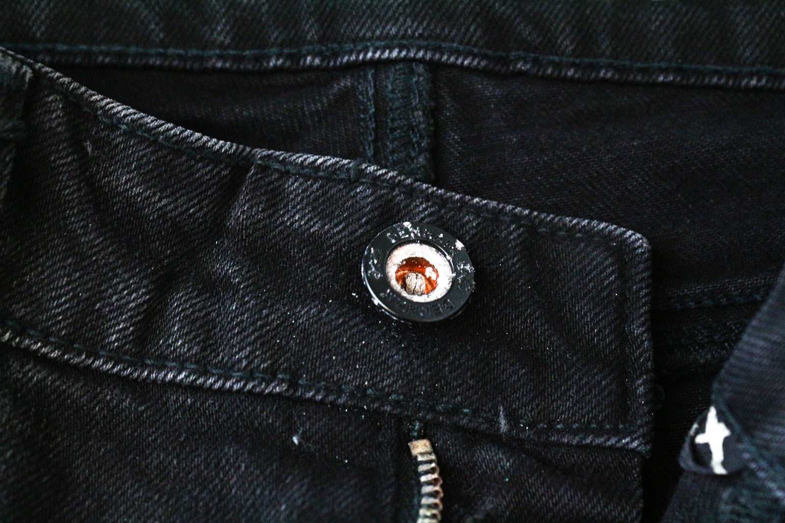 DENHAM Monroe Women Jeans W24/L30 Girlfriend Tapered Distressed Washed Black