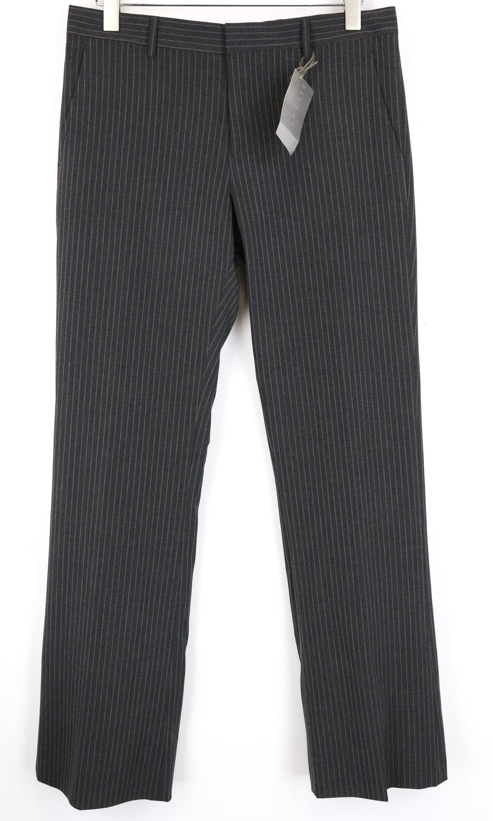 RICHMOND  Men Trousers 48 Striped Chino-Styled Straight Fit Formal Zip-Fly