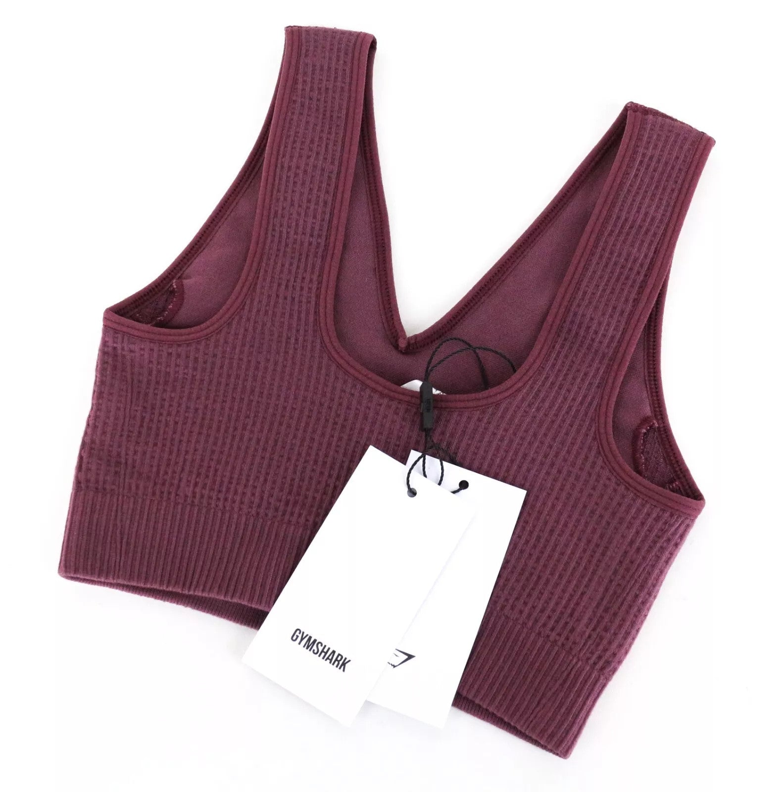 GYMSHARK Power Down Women Sport Bra XS Purple Stretch Activewear Gym Sleeveless