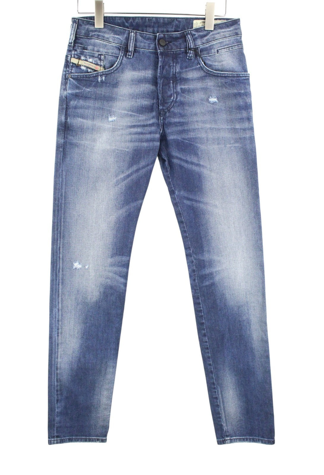 DIESEL D-Bazer 084DD Men Jeans W29/L34 Taper Fit Washed Cotton Stretch Blue
