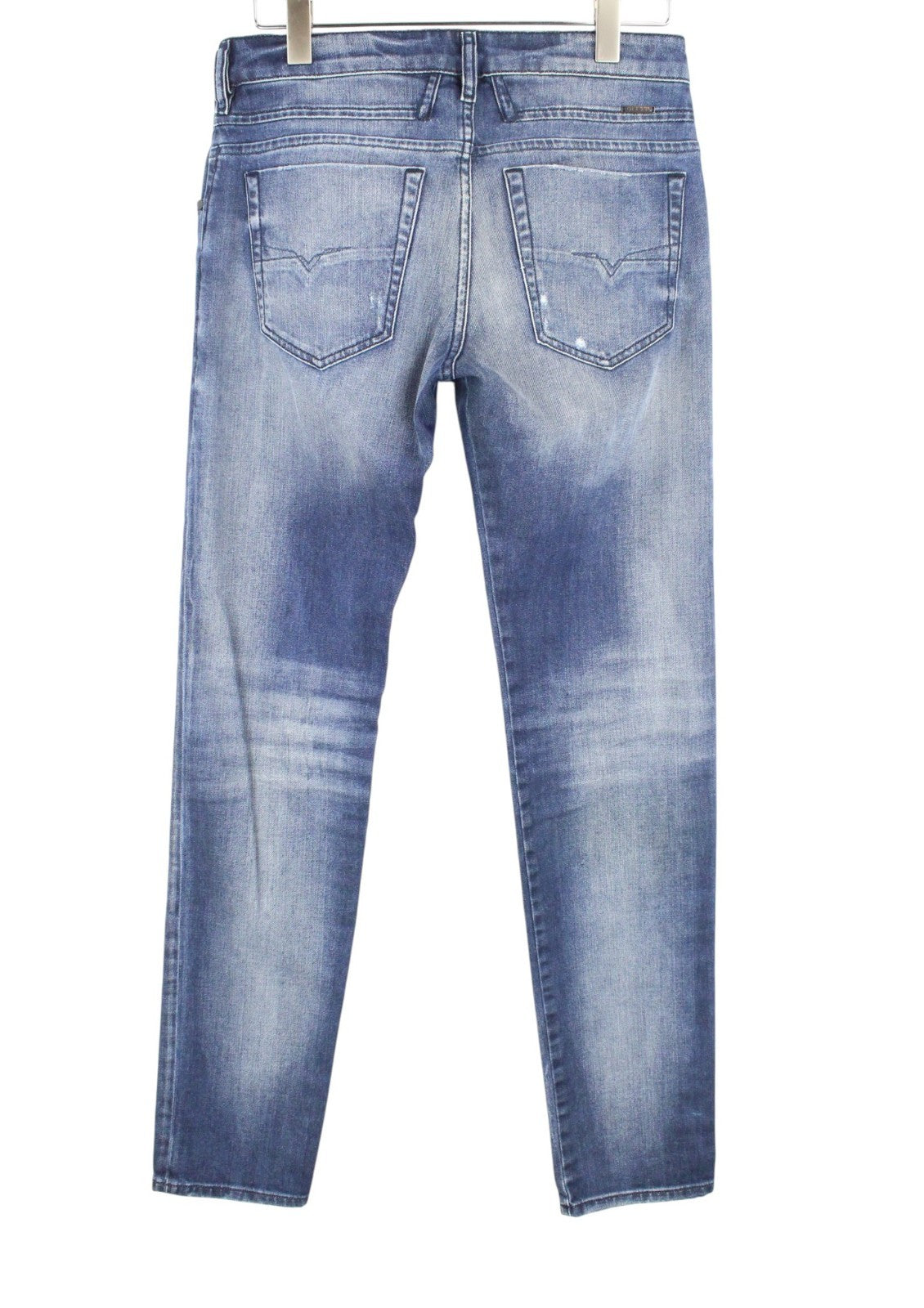 DIESEL D-Bazer 084DD Men Jeans W29/L34 Taper Fit Washed Cotton Stretch Blue