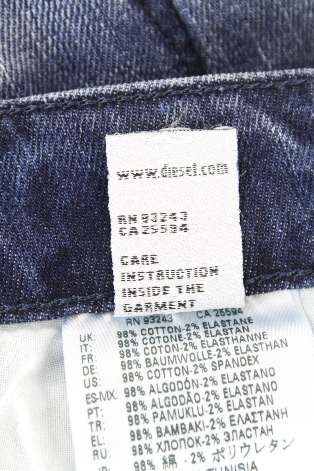 DIESEL D-Bazer 084DD Men Jeans W29/L34 Taper Fit Washed Cotton Stretch Blue