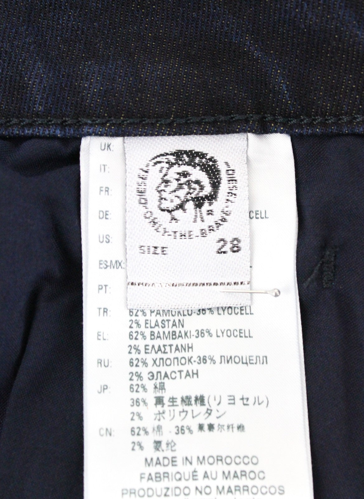 DIESEL D-Bazer 084LC Men Jeans W28/L34 Taper Fit Plain Cotton Stretch Blue