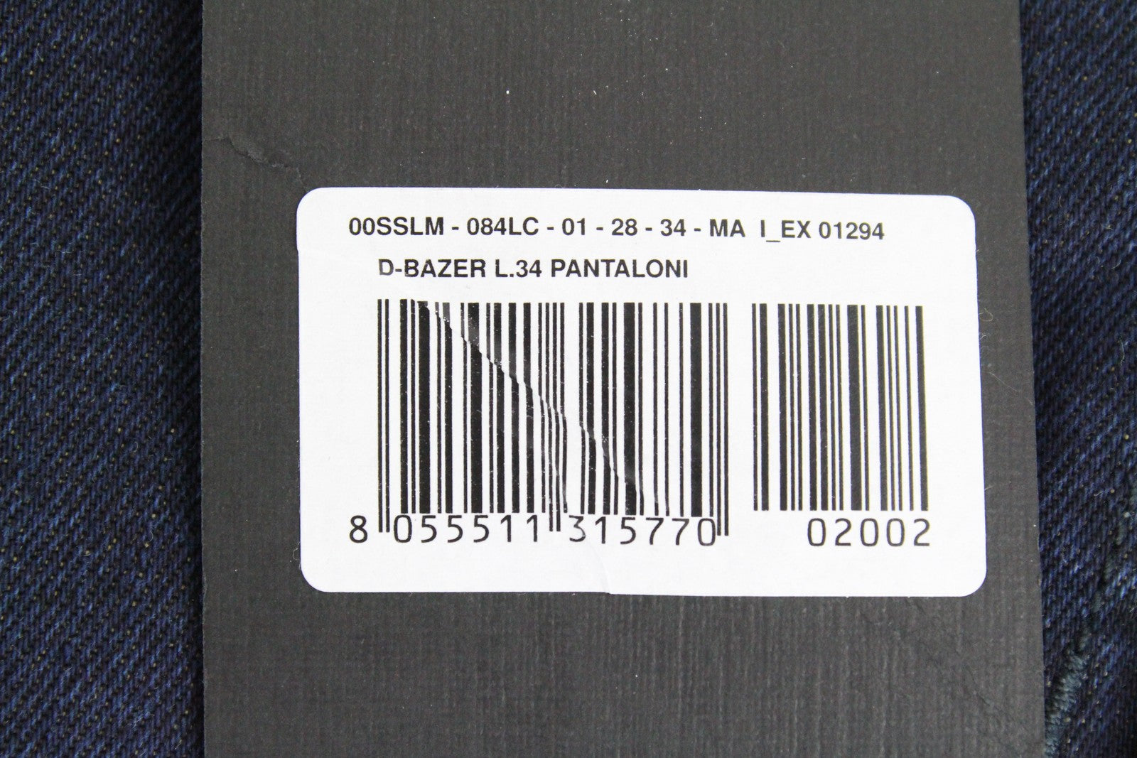 DIESEL D-Bazer 084LC Men Jeans W28/L34 Taper Fit Plain Cotton Stretch Blue