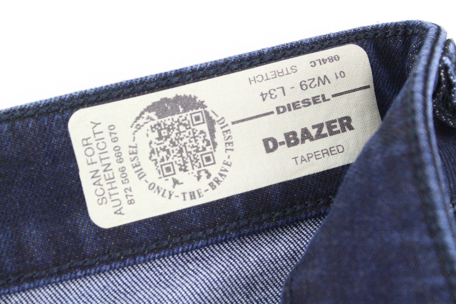 DIESEL D-Bazer 084LC Men Jeans W29/L34 Tapered Fit Denim Cotton Stretch Blue
