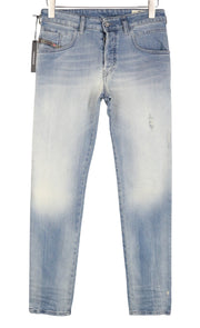 DIESEL D-Bazer 081AP Men Jeans W28/L32 Tapered Fit Light Blue Cotton Stretch