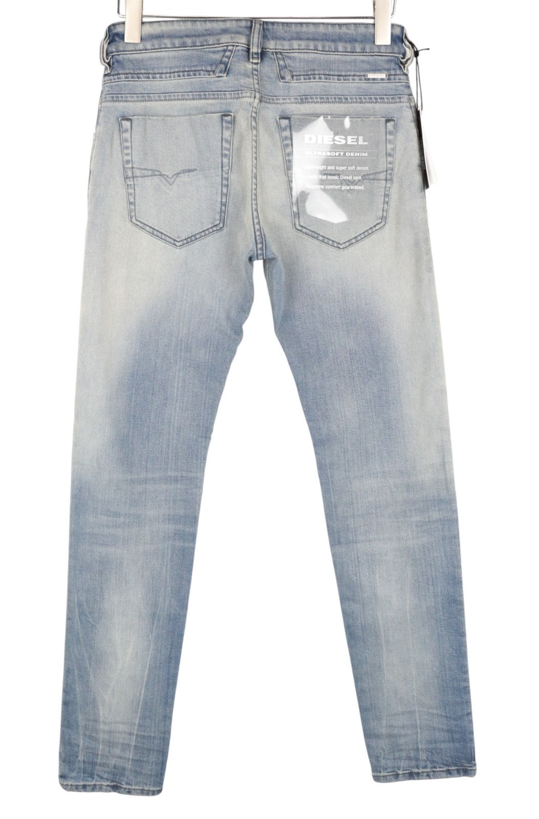 DIESEL D-Bazer 081AP Men Jeans W28/L32 Tapered Fit Light Blue Cotton Stretch