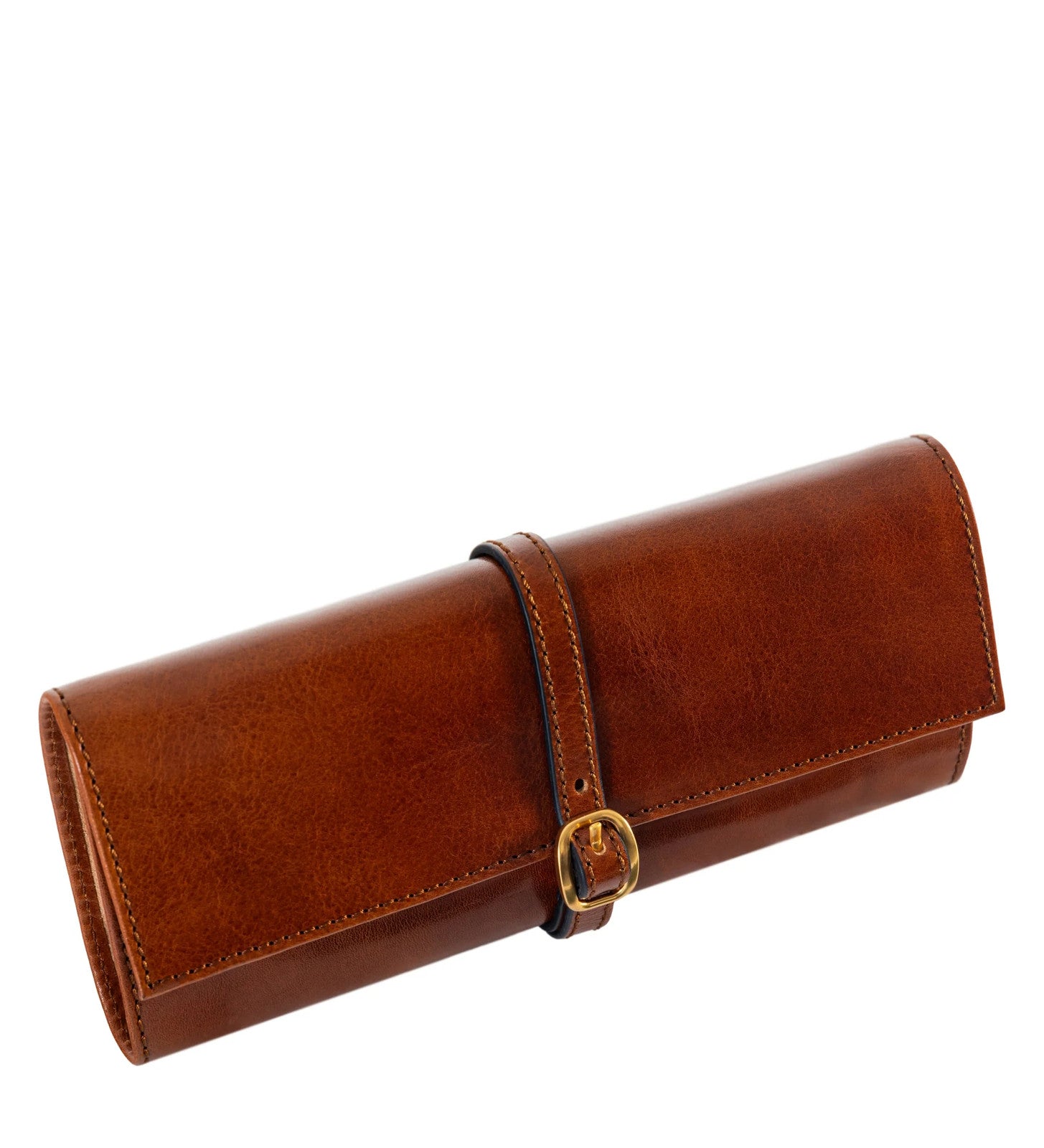 TIME RESISTANCE Madame Bovary Women Jewelry Travel Case Brown Vachetta Leather