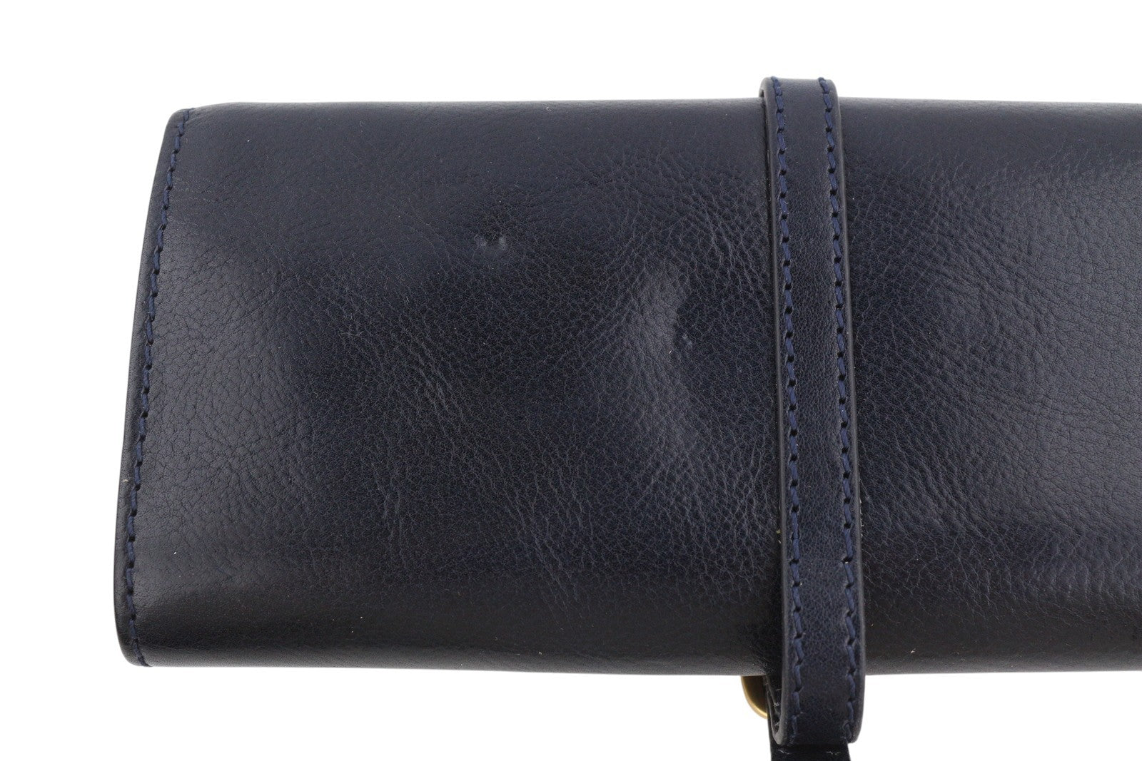 TIME RESISTANCE Madame Bovary Women Jewelry Travel Case Navy Vachetta Leather