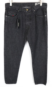 DIESEL Mharky 089AS Men Jeans W32/L32 Grey Pure Cotton Slim Skinny Fit Denim