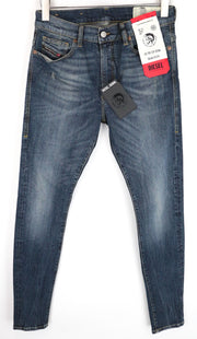 DIESEL D-Amny 069GC Men Jeans W29/L32 Skinny Washed Cotton Stretch Blue Denim
