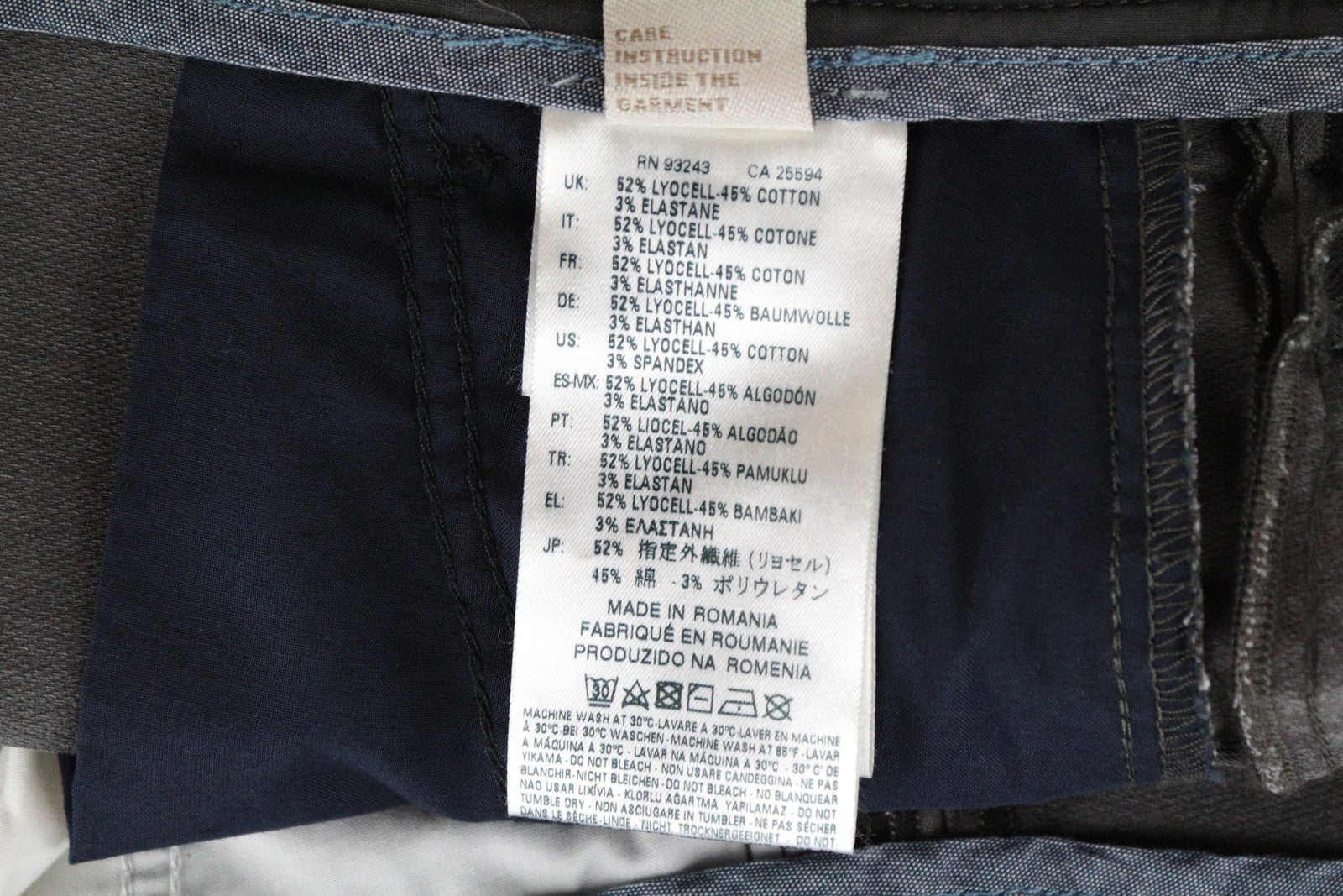 DIESEL Chino-M-NE 0685E Men Jeans W28 Sweat Jogg Slim Fit Grey Stretch Pleat