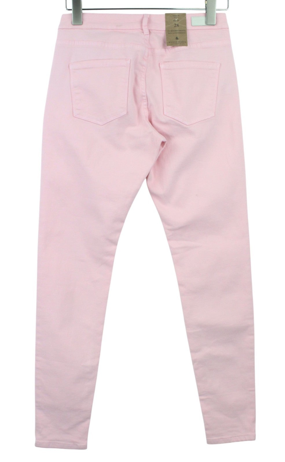 MAISON SCOTCH La Bohemienne Women Jeans W28 Mid-Rise Skinny Fit Pink Denim