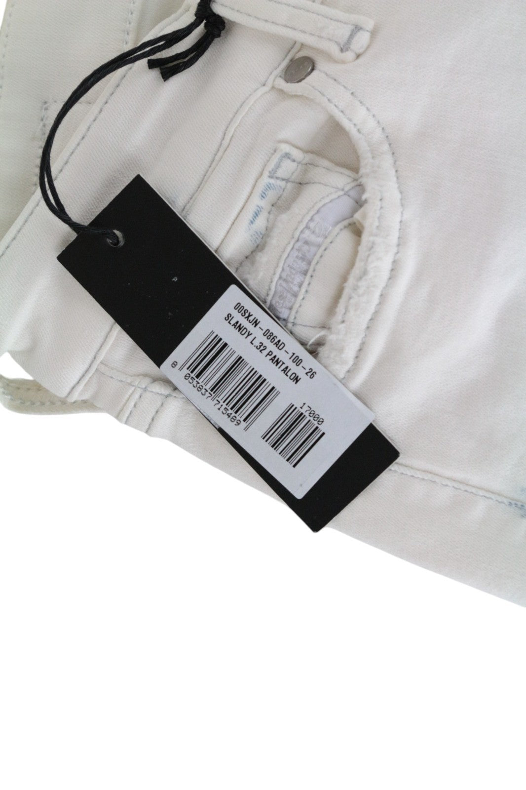 DIESEL Slandy 086AD Women Jeans W26/L32 Super Slim Fit Stretch Skinny White