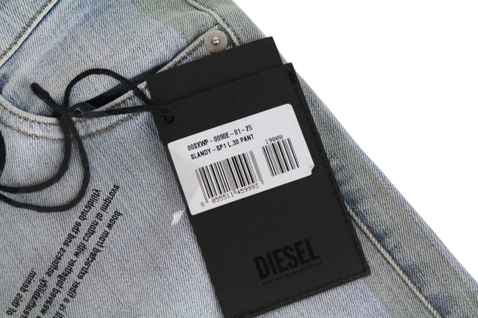 DIESEL Slandy-SP1 0090E Women Jeans W25/L30 Super Slim Skinny Stretch Blue
