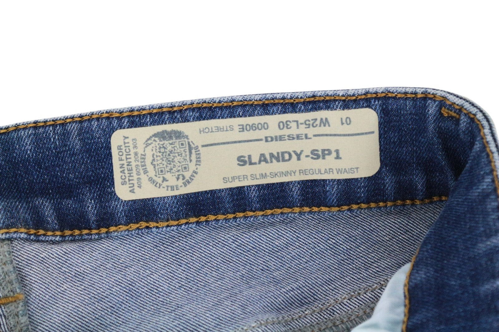 DIESEL Slandy-SP1 0090E Women Jeans W25/L30 Super Slim Skinny Stretch Blue