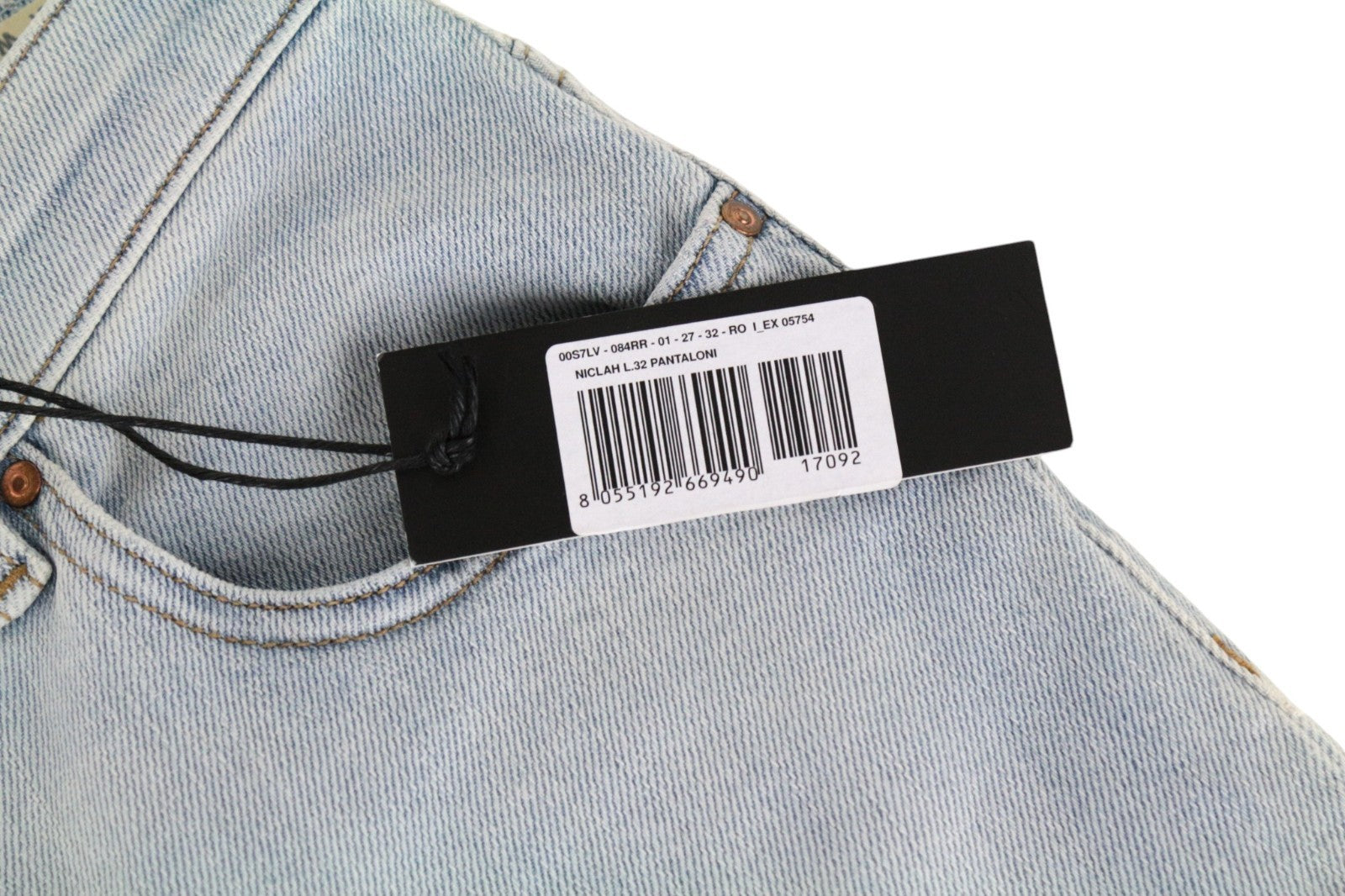 DIESEL Niclah 084RR Women Jeans W27/L32 Regular Straight High Waist Light Blue