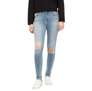 DIESEL Slandy 084MT Women Jeans W26/L32 Distressed Super Slim Skinny Blue