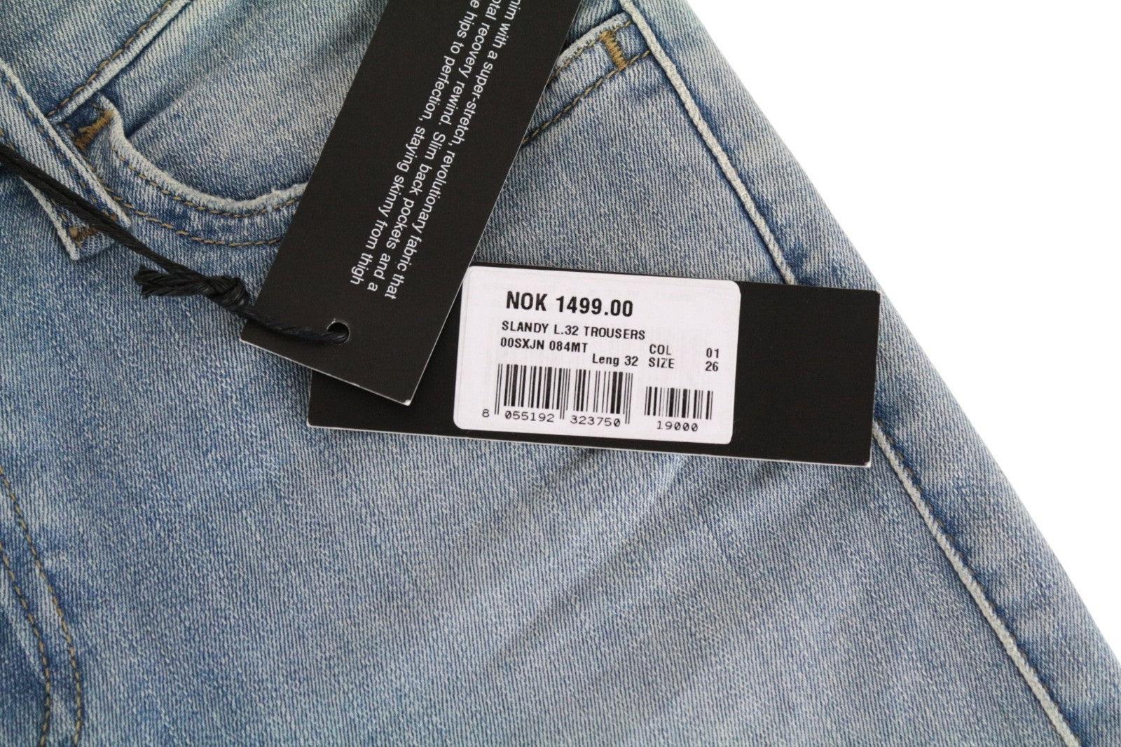 DIESEL Slandy 084MT Women Jeans W26/L32 Distressed Super Slim Skinny Blue