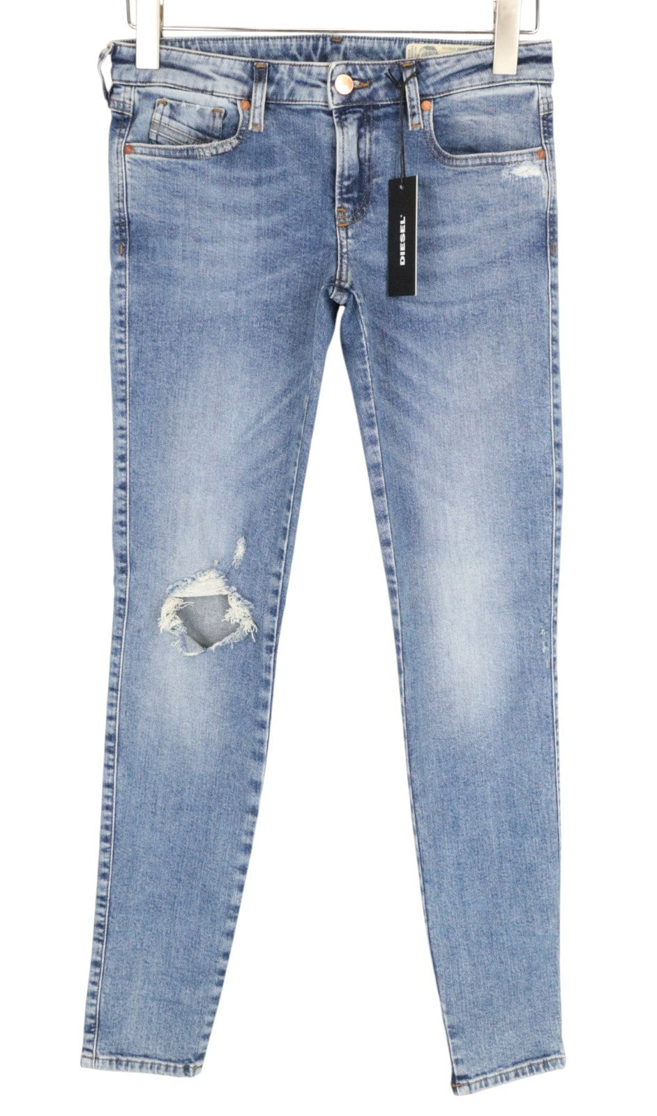 DIESEL Gracey 069AI Women Jeans W27/L30 Distressed Super Slim-Skinny Stretch
