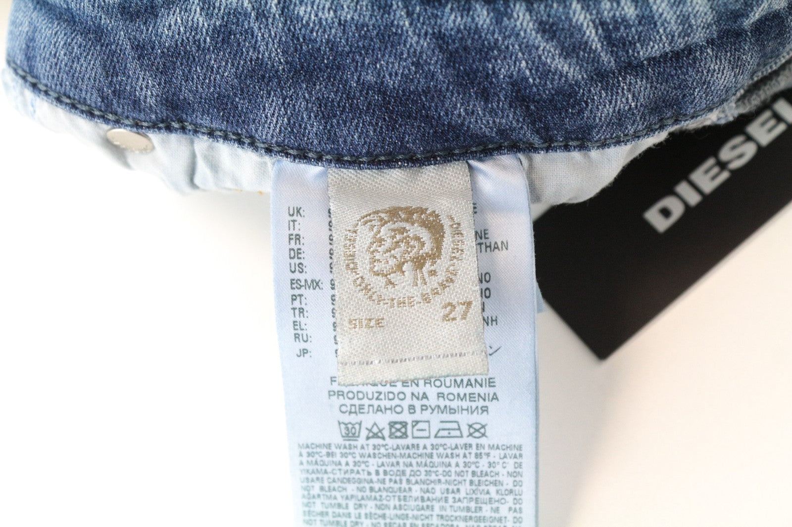 DIESEL Gracey 069AI Women Jeans W27/L30 Distressed Super Slim-Skinny Stretch