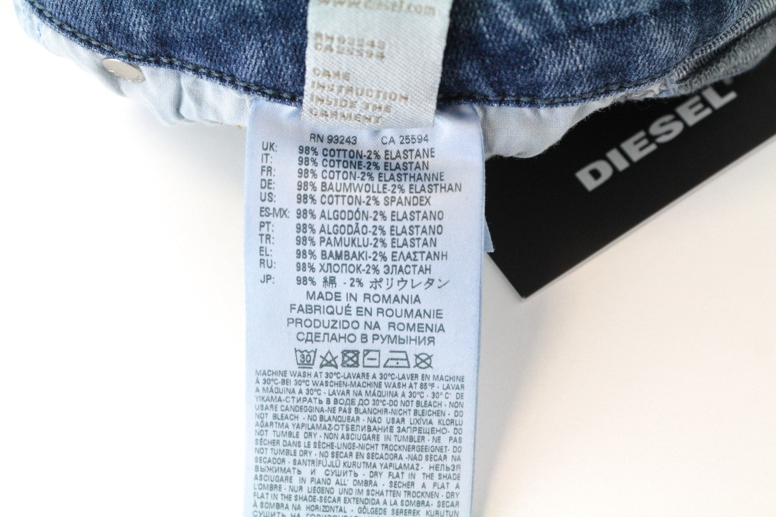 DIESEL Gracey 069AI Women Jeans W27/L30 Distressed Super Slim-Skinny Stretch
